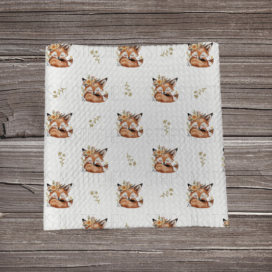 Floral Fox  **EXCLUSIVE PRINT** | Fabric Strip | Bow Making | Scrunchie | Headwrap