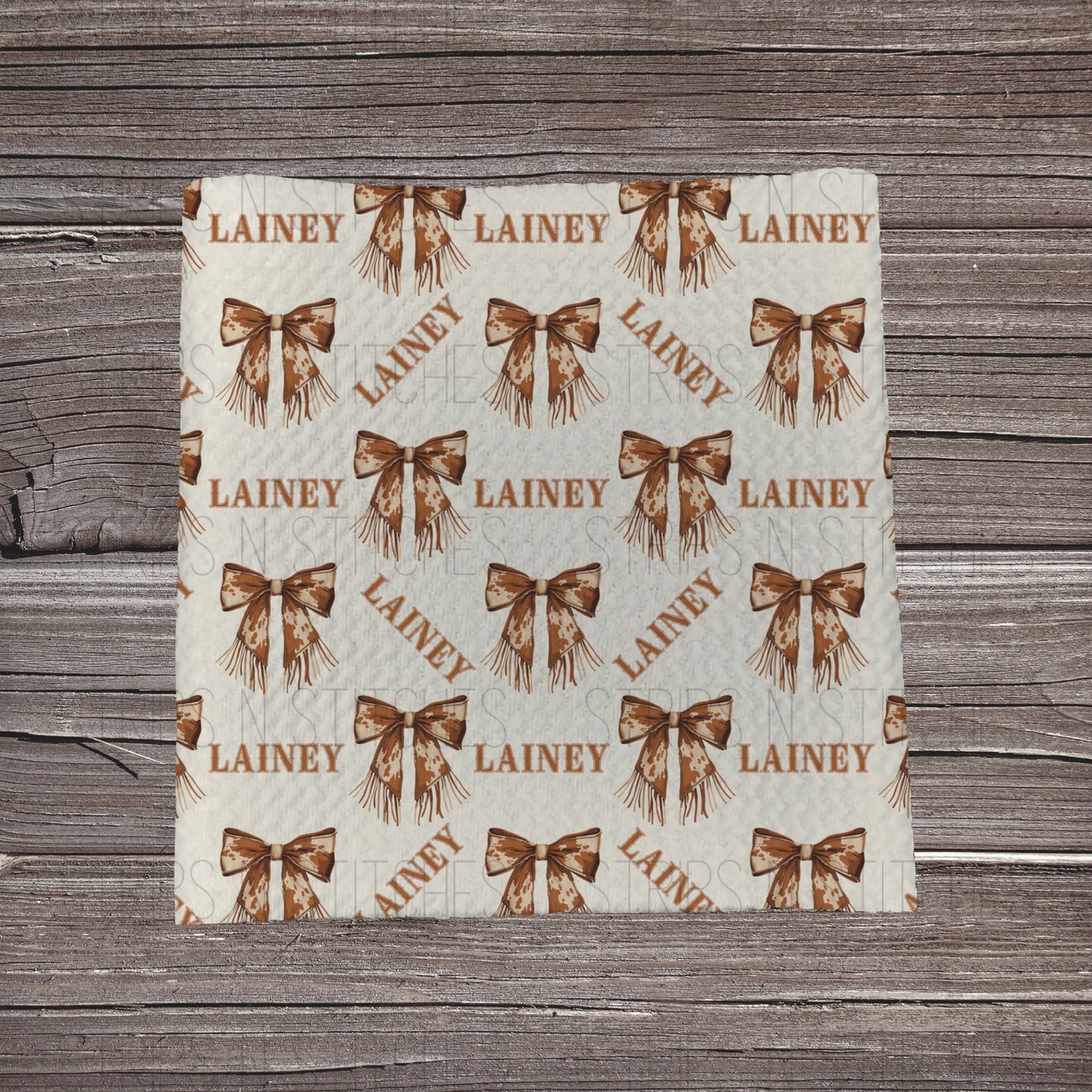 Cow Print Bows - CUSTOM NAME *SHOP EXCLUSIVE PRINT* | Bullet Fabric Strip | Bow Making | Scrunchie | Headwrapse