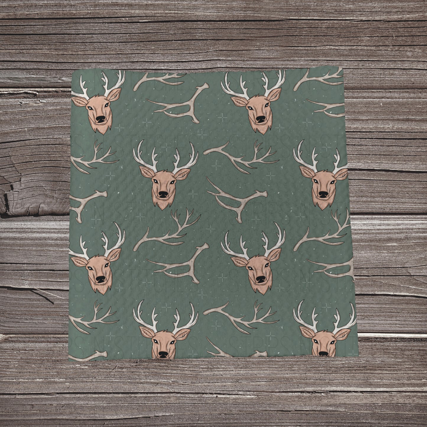 Deer Hunting- Green | Fabric Strip- Bow Making- Headwraps- Scrunchies