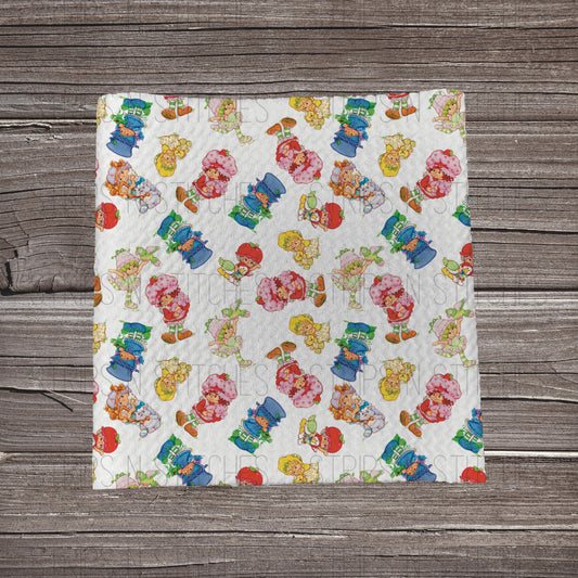 Strawberry Shortcake Scatter  Fabric Strip- Bow Making- Headwrap- Scrunchies