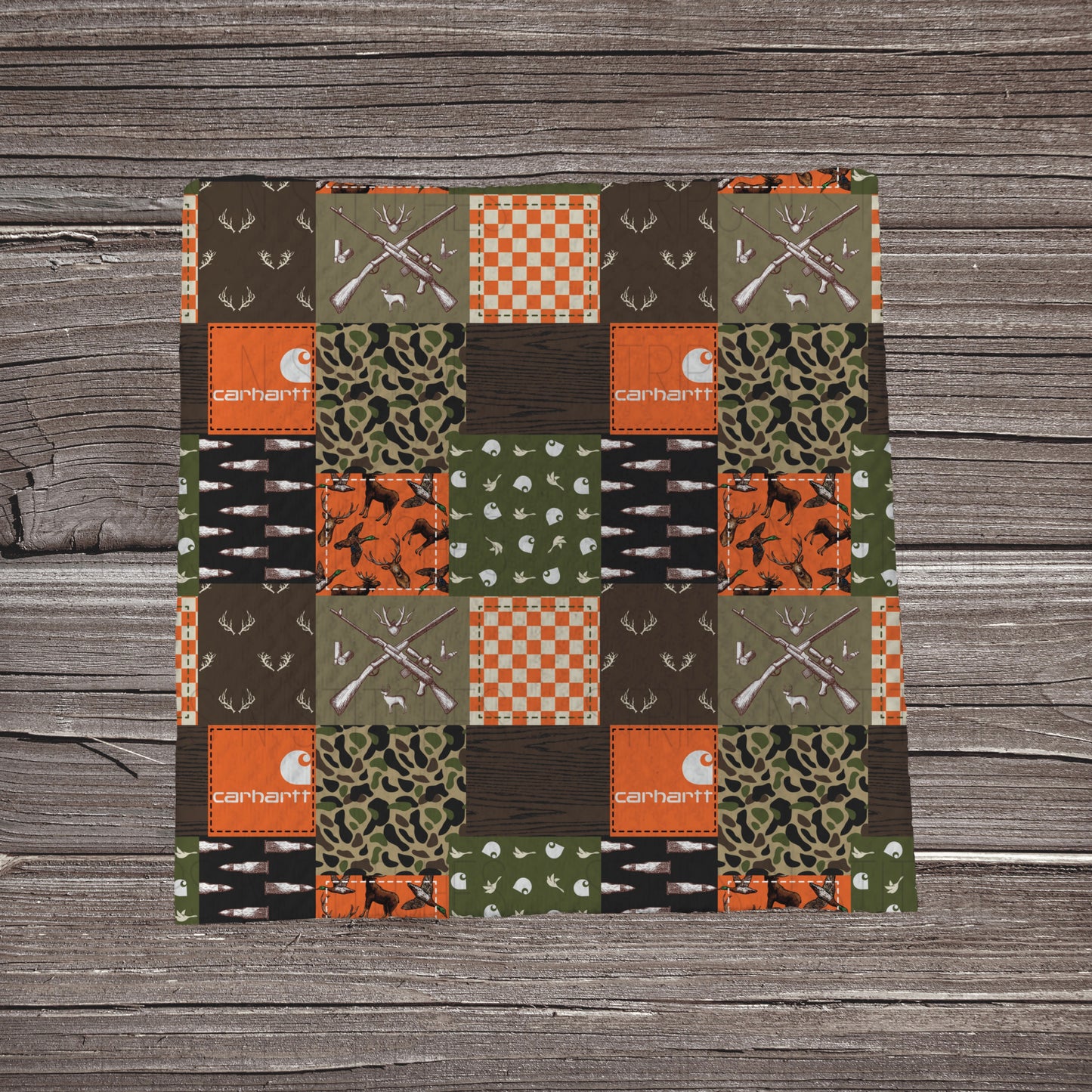 Let’s Go Hunting Carhartt Patchwork | Fabric Strip- Bow Making- Headwrap- Scrunchies