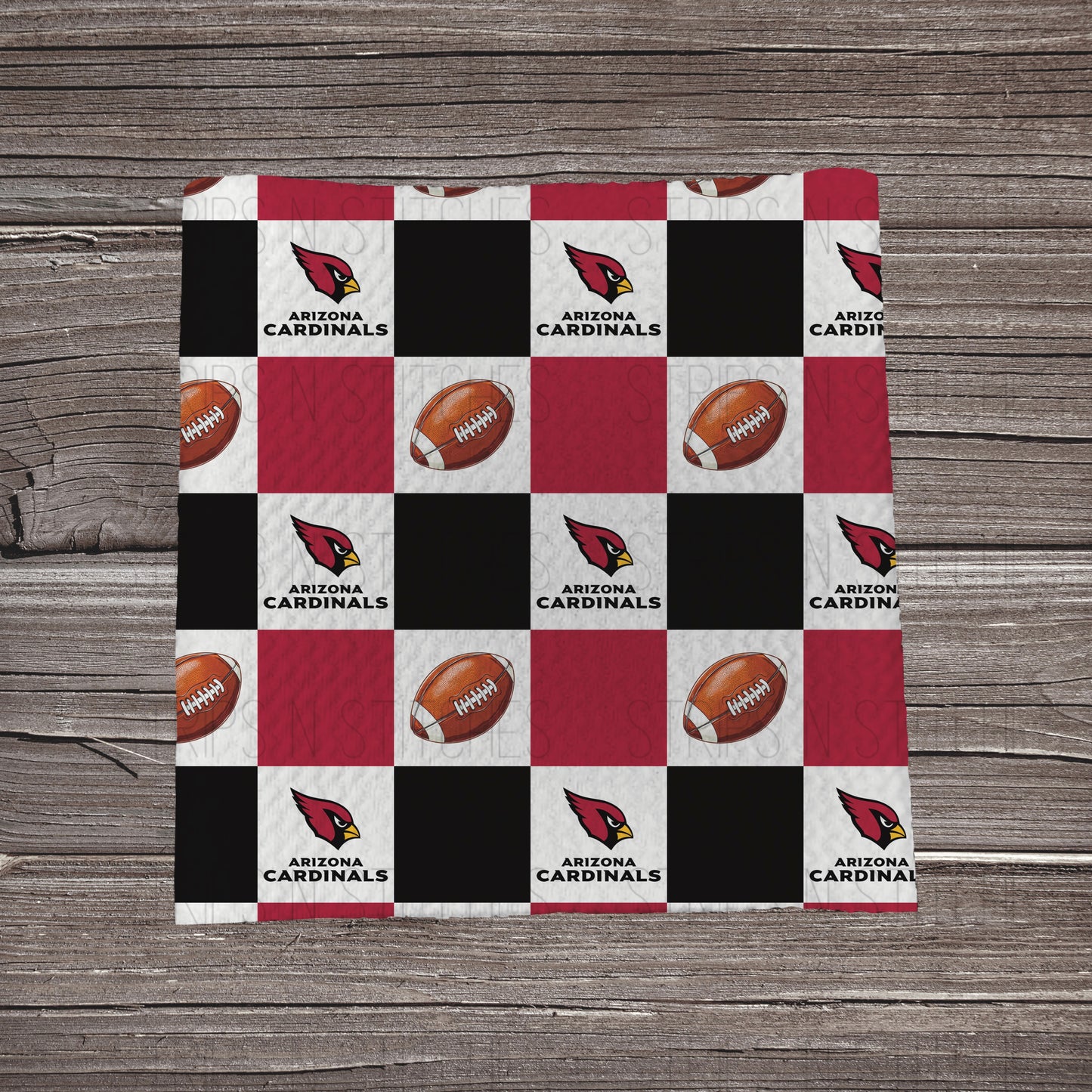 Checkered Pro Football *EXCLUSIVE* | All 32 Teams Available | Fabric Strip- Bow Making