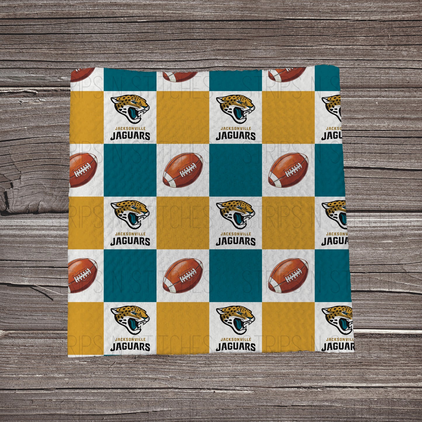Checkered Pro Football *EXCLUSIVE* | All 32 Teams Available | Fabric Strip- Bow Making