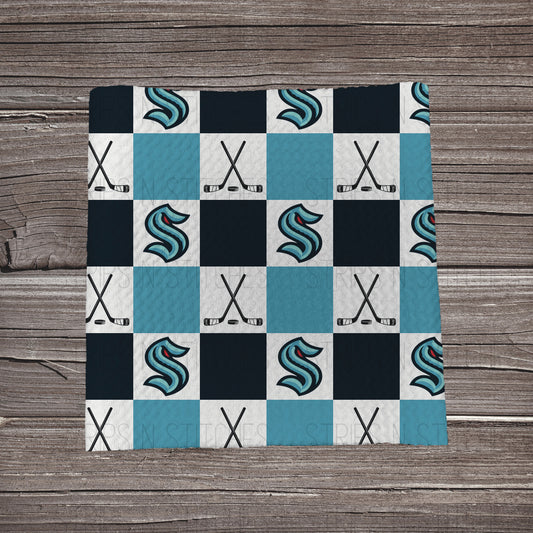 Checkered Hockey | All Teams Available | Fabric Strip- Bow Making