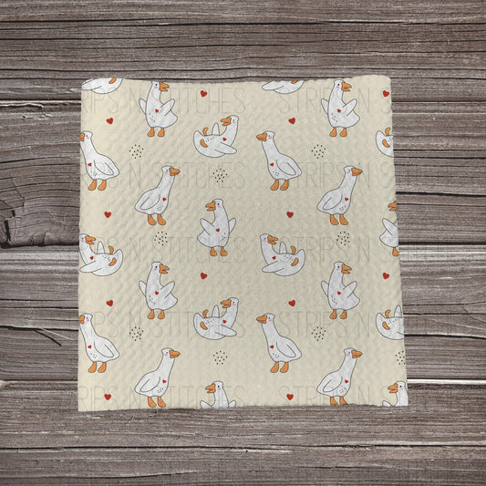 Scattered Geese - Pale Yellow | Fabric Strip- Bow Making- Headwrap- Scrunchies