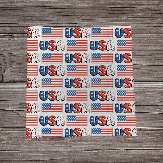 USA & Flags | Fabric Strip- Bow Making- Headwrap- Scrunchies