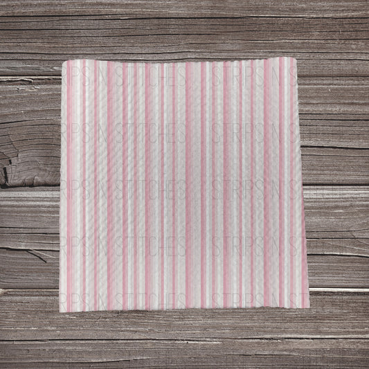 Honey Bear & Pink Stripes COORD Stripes | Fabric Strip- Bow Making- Headwrap- Scrunchies
