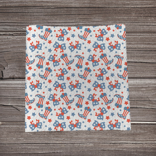 Patriotic Boots & Bows | Fabric Strip- Bow Making- Headwrap- Scrunchies