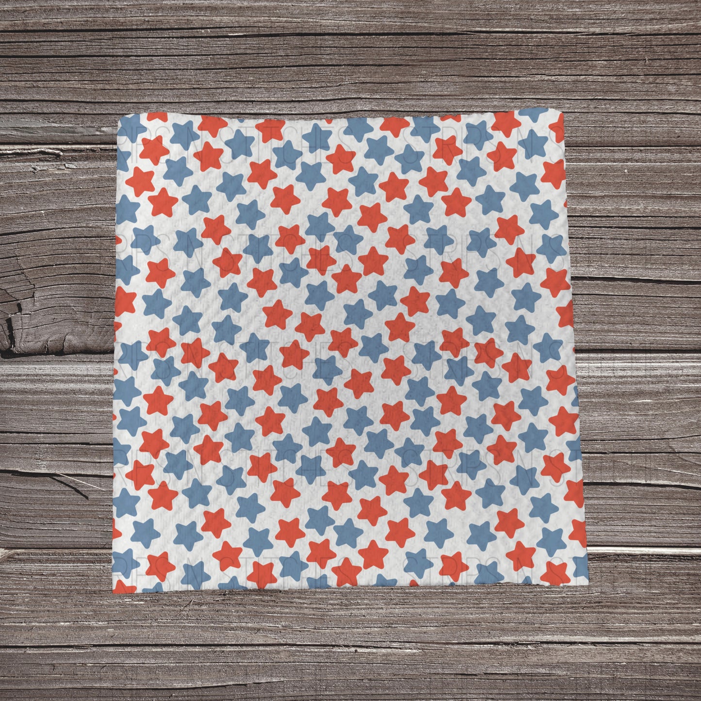 Red & Blue Dainty Stars  | Fabric Strip- Bow Making- Headwrap- Scrunchies