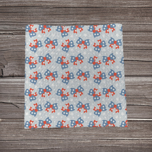 Patriotic Preppy Bows | Fabric Strip- Bow Making- Headwrap- Scrunchies