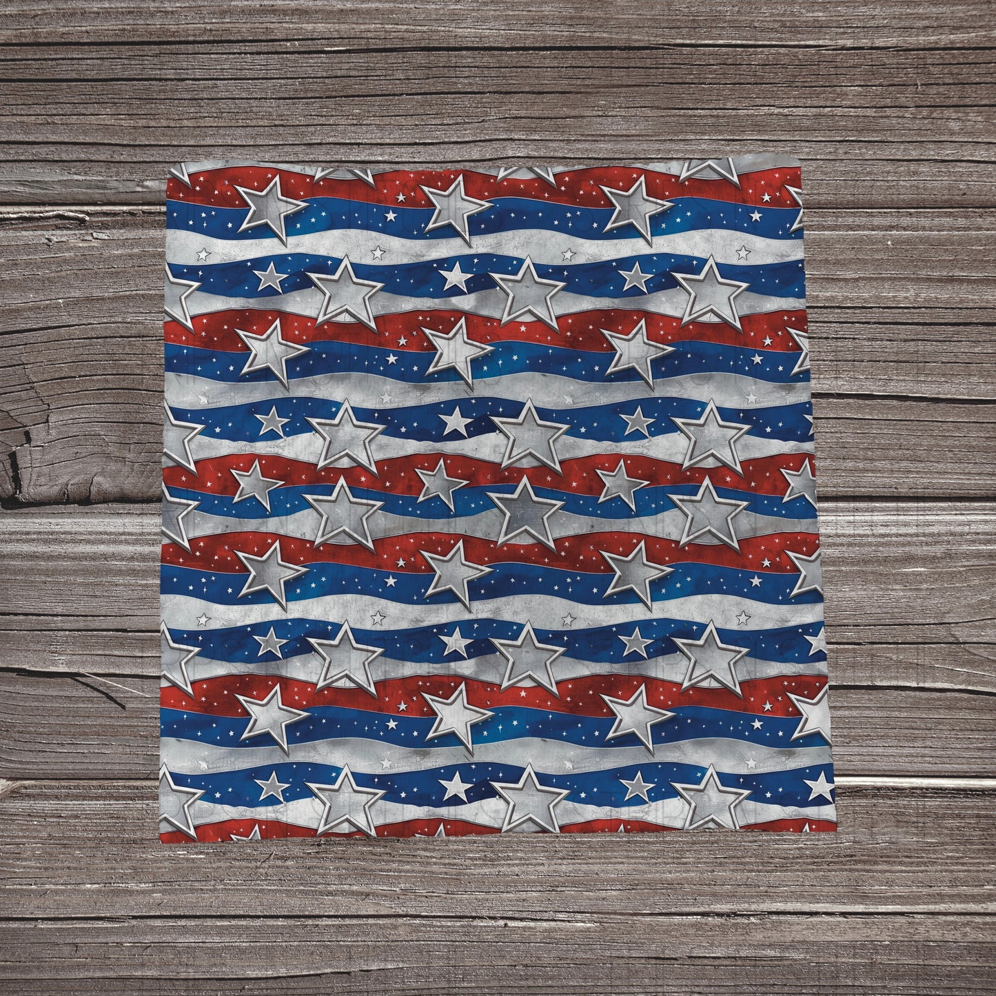 Stars & Wavy Stripes | Fabric Strip- Bow Making- Headwrap- Scrunchies