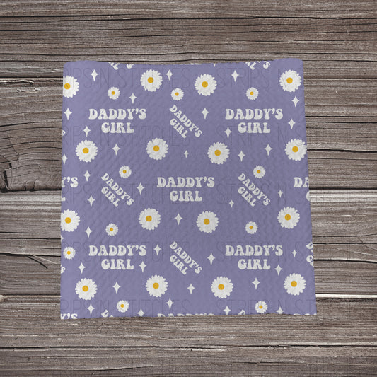 Daddy’s Girl & Flowers- Purple- *EXCLUSIVE* | Fabric Strip- Bow Making- Headwrap- Scrunchies