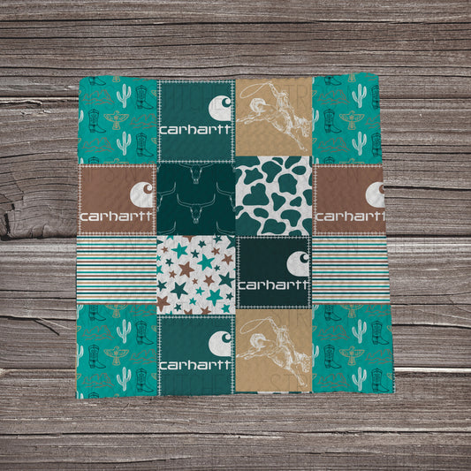Western Night Carhartt Patchwork | Bullet Fabric Strip | Bow Making | Scrunchie |