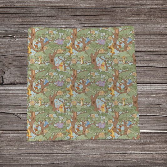 Woodland Honey Bear & Friends | Fabric Strip- Bow Making- Headwrap- Scrunchies