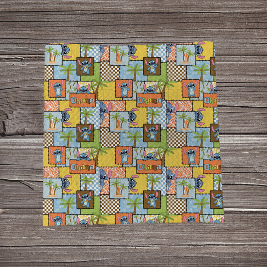 Boy Stichin’ Around Patchwork | Fabric Strip- Bow Making- Headwrap- Scrunchies