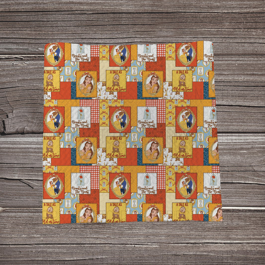 Old As Time Patchwork | Fabric Strip- Bow Making- Headwrap- Scrunchies