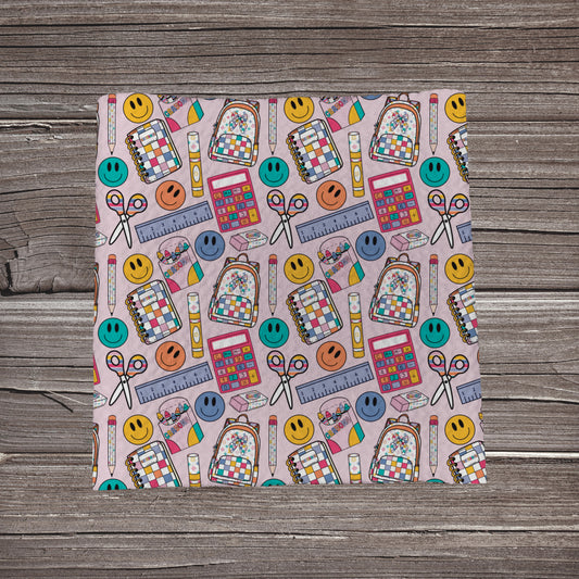 Vibrant School Supplies- Pink | Fabric Strip | Bow Making- Headwrap- Scrunchies