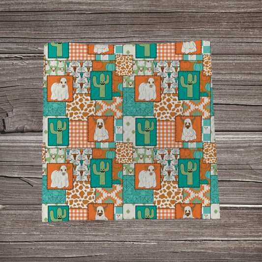 Halloween Cow Patchwork | Fabric Strip | Bow Making- Headwrap- Scrunchies