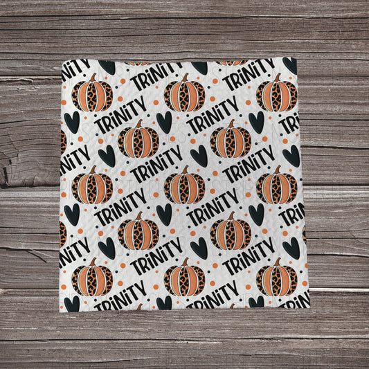 Cheetah Pumpkins - CUSTOM NAME *EXCLUSIVE* | Fabric Strip | Bow Making | Scrunchie | Headwraps
