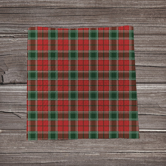 Red & Green Christmas Plaid | Bullet Fabric Strip | Bow Making | Scrunchie |