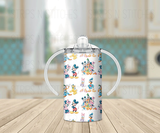 Mouse & Friends- White | Grow with Me Tumbler- 12oz- Two Lids