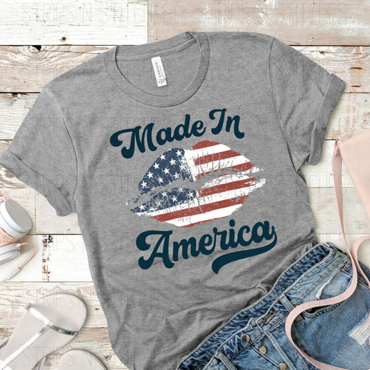 Made in America | Screen Print Transfer | Adult Size | Create Your Own Shirt