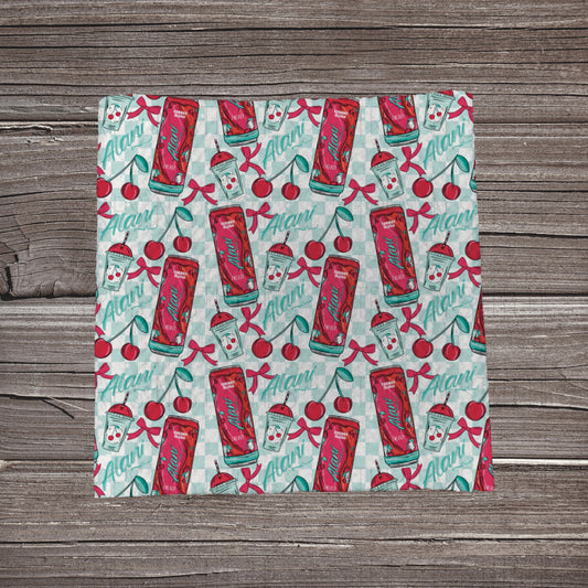 Cherry Slush Energy | Fabric Strip | Bow Making | Headwrap | Scrunchies