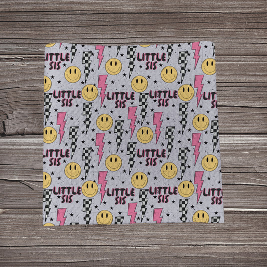 Happy Little Sis- Lavender | Fabric Strip | Bow Making | Headwrap | Scrunchies
