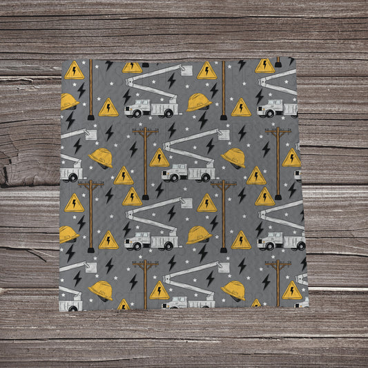 Power Worker- Grey | Fabric Strip | Bow Making | Headwrap | Scrunchies