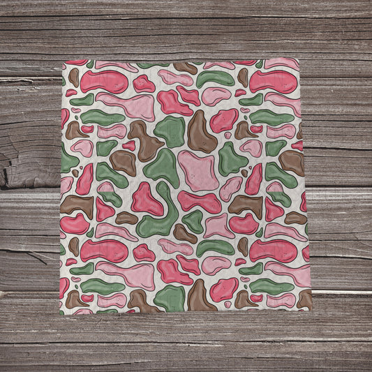 Watercolor Camo- Pink | Fabric Strip | Bow Making | Headwrap | Scrunchies