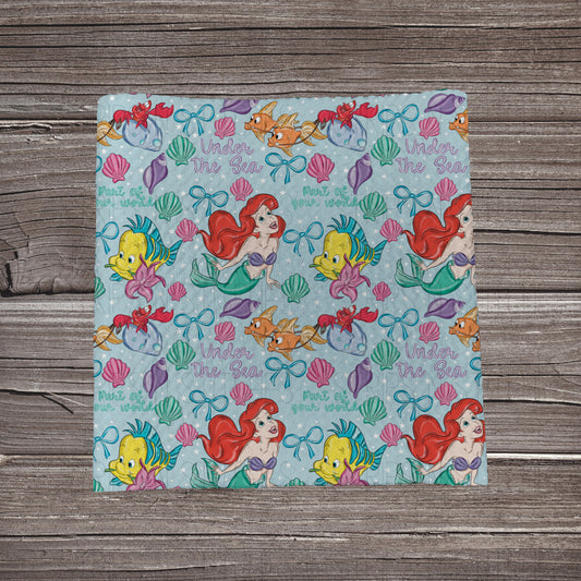 Mermaid & Friends- Blue | Fabric Strip | Bow Making | Headwrap | Scrunchies