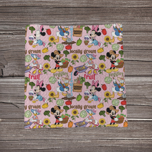 Locally Grown Mouse Friends- Pink | Fabric Strip | Bow Making | Headwrap | Scrunchies