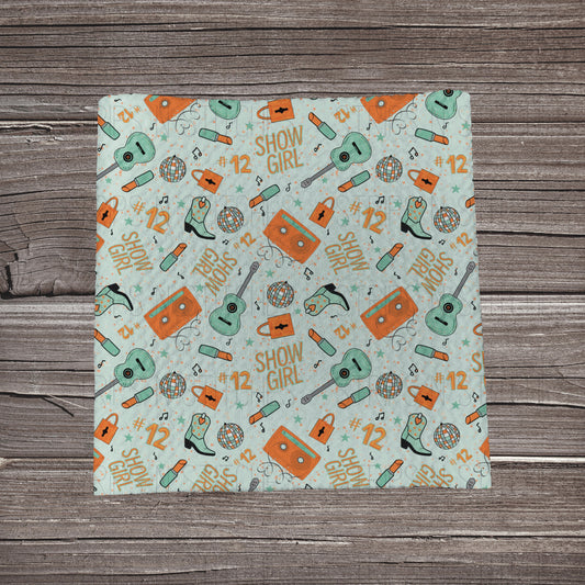 TS12 Showgirl- Light Green  | Fabric Strip | Bow Making | Scrunchie | Headwraps