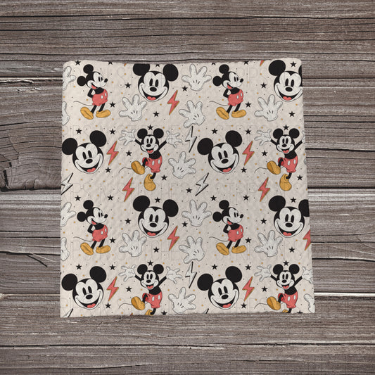 Happy Mouse Scatter- Beige | Fabric Strip | Bow Making | Headwrap | Scrunchies