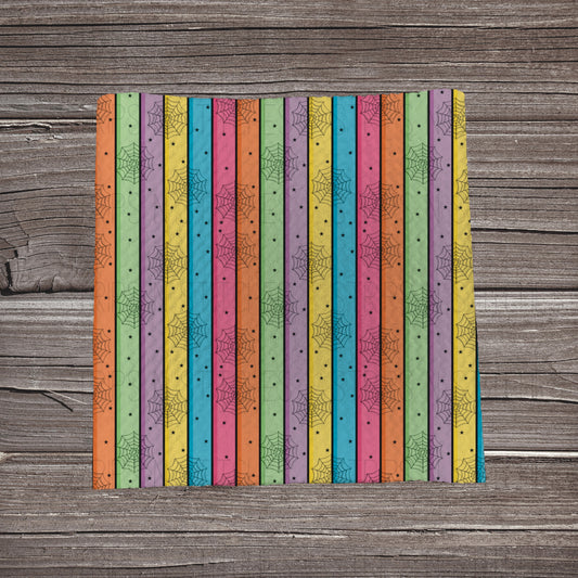 Bright Halloween Stripes & Webs | Fabric Strip | Bow Making | Headwrap | Scrunchies