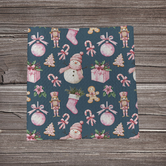 It's a Pink Christmas- Navy | Fabric Strip- Bow Making- Headwraps- Scrunchies