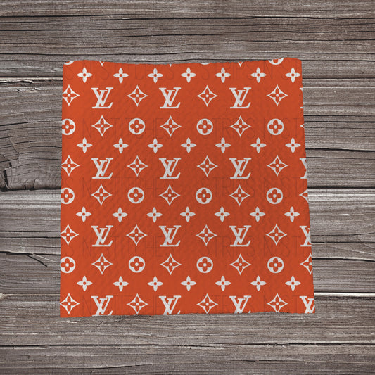 LV- Orange | Fabric Strip- Bow Making- Headwraps- Scrunchies