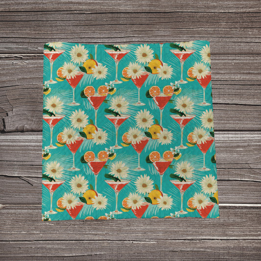 Martini & Flowers | Fabric Strip | Bow Making | Headwrap | Scrunchies