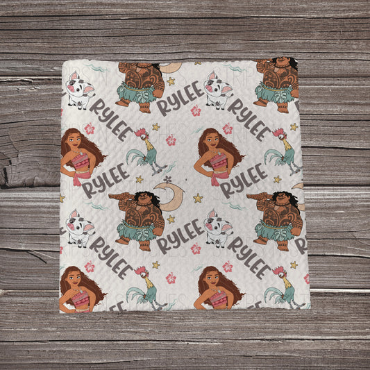 Moana Scatter - CUSTOM NAME  | Fabric Strip | Bow Making | Scrunchie | Headwraps