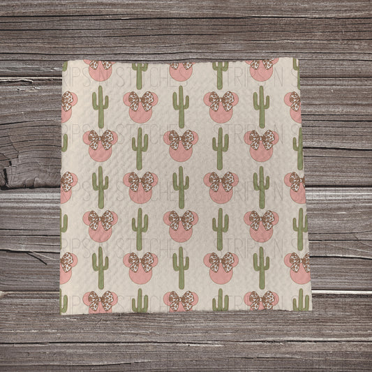 Muted Desert Girl Mouse | Fabric Strip- Bow Making- Headwrap- Scrunchies