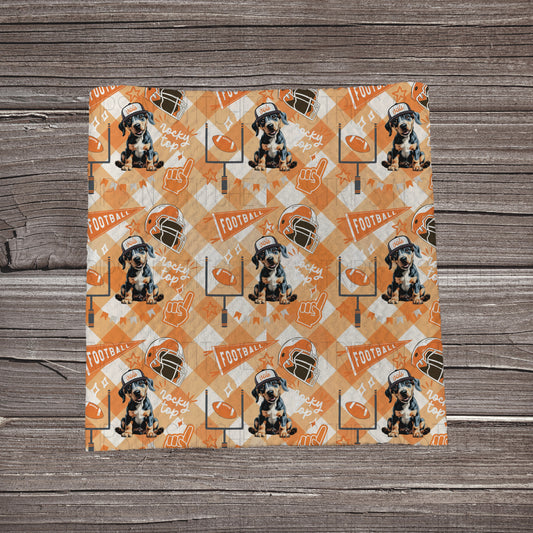 Orange Plaid Vols | Fabric Strip- Bow Making- Headwrap- Scrunchies