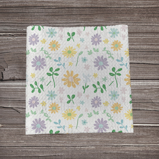 Pastel Flower Garden | Bullet Fabric Strip | Bow Making | Scrunchie | Headwrap