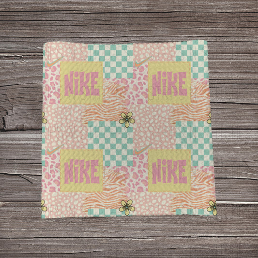 Pastel Nike Patchwork | Fabric Strip | Bow Making | Headwrap | Scrunchies