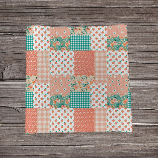 Peach Floral Patchwork | Fabric Strip | Bow Making | Headwrap | Scrunchies