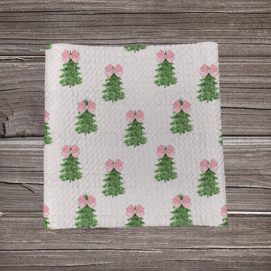 Pink Bows & Trees | Fabric Strip | Bow Making | Headwrap | Scrunchies