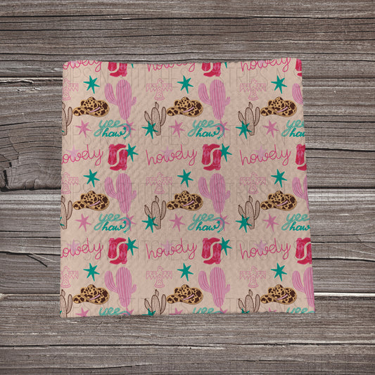 Pink Howdy | Fabric Strip | Bow Making | Headwrap | Scrunchies