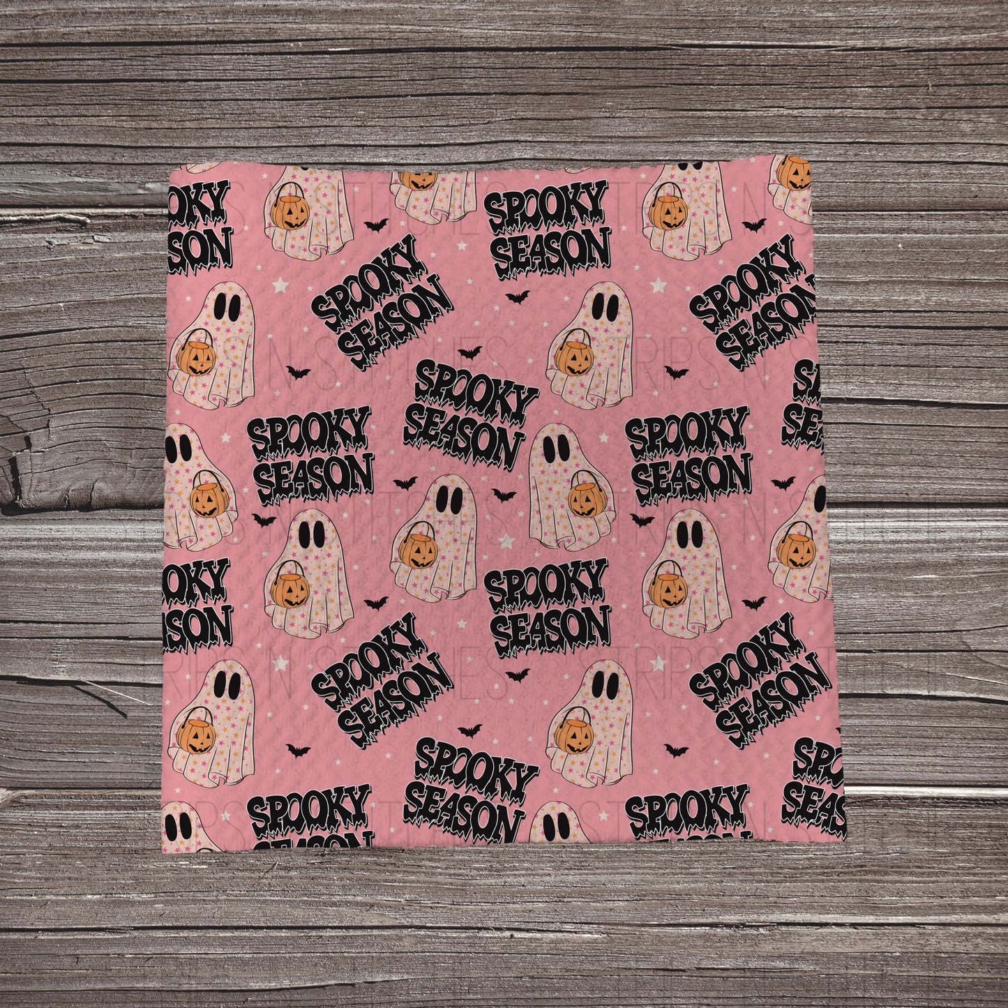 Pink Spooky Season | Fabric Strip- Bow Making- Headwrap- Scrunchies