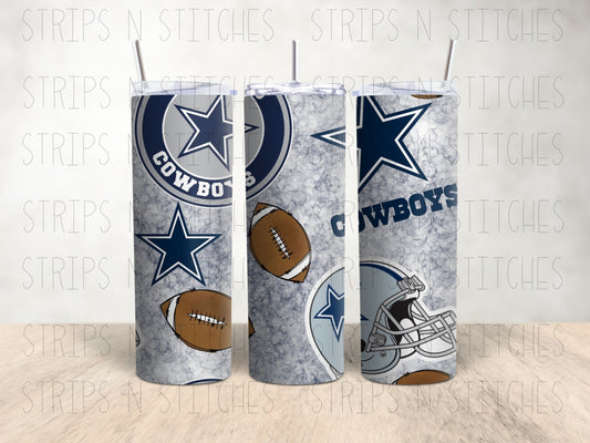 NFL Scatter ALL TEAMS AVAILABLE - 20 Oz Stainless Steel Tumbler with Lid & Straw