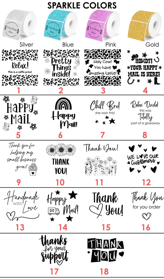 100- Sparkle Small Business 2x2 Package Labels