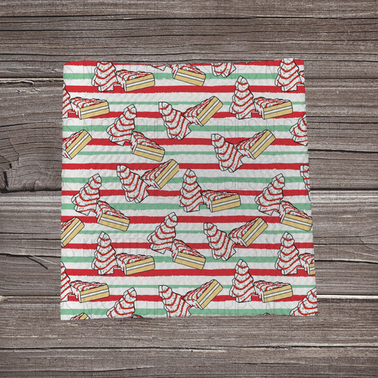 Striped Christmas Tree Snack | Fabric Strip- Bow Making- Headwraps- Scrunchies